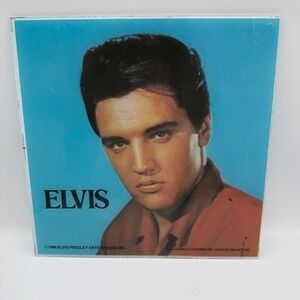 Vintage Elvis Presley Glass 1986 Licensed Wall‎ Art Decor